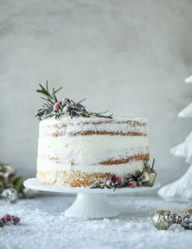 White Christmas Sparkle Cake How Sweet Eats