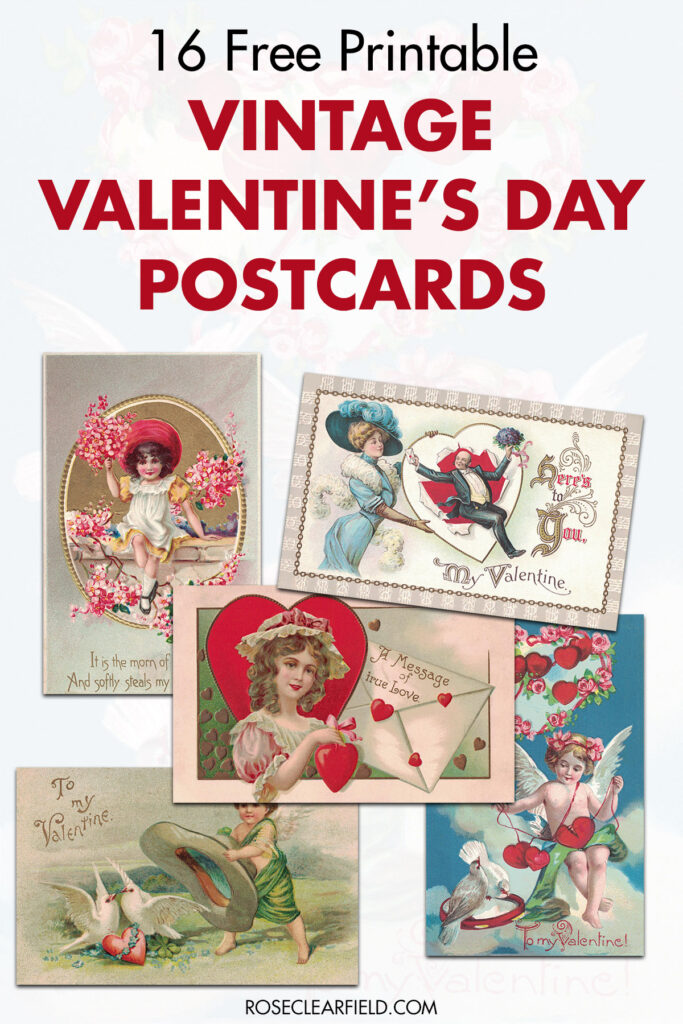 16 Free Printable Vintage Valentine's Day Postcards