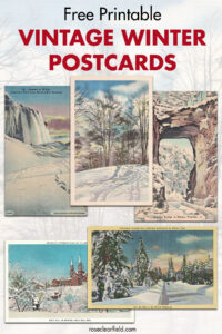 Free Printable Vintage Winter Postcards