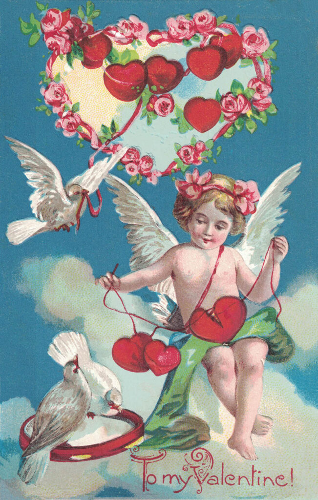 Free Printable Vintage Valentine s Day Postcards Rose Clearfield