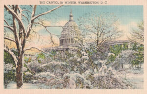 Vintage Postcard Washington DC The Capitol in Winter