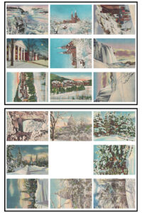 Vintage Postcards Winter ATC Size 8.5x11 Pages Preview