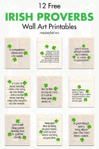 12 Free Irish Proverbs Wall Art Printables