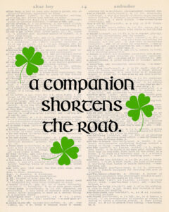 A Companion Shortens the Road Dictionary Page 8x10