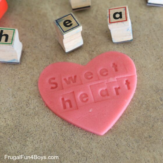 Conversation Heart Play Doh Activity Frugal Fun 4 Boys