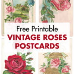 Free Printable Vintage Roses Postcards