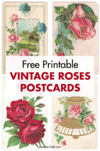 Free Printable Vintage Roses Postcards
