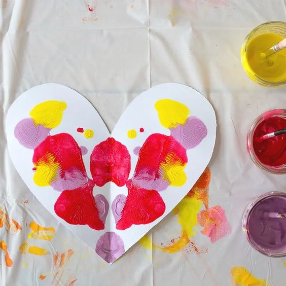 Heart Symmetry Painting The Artful Parent