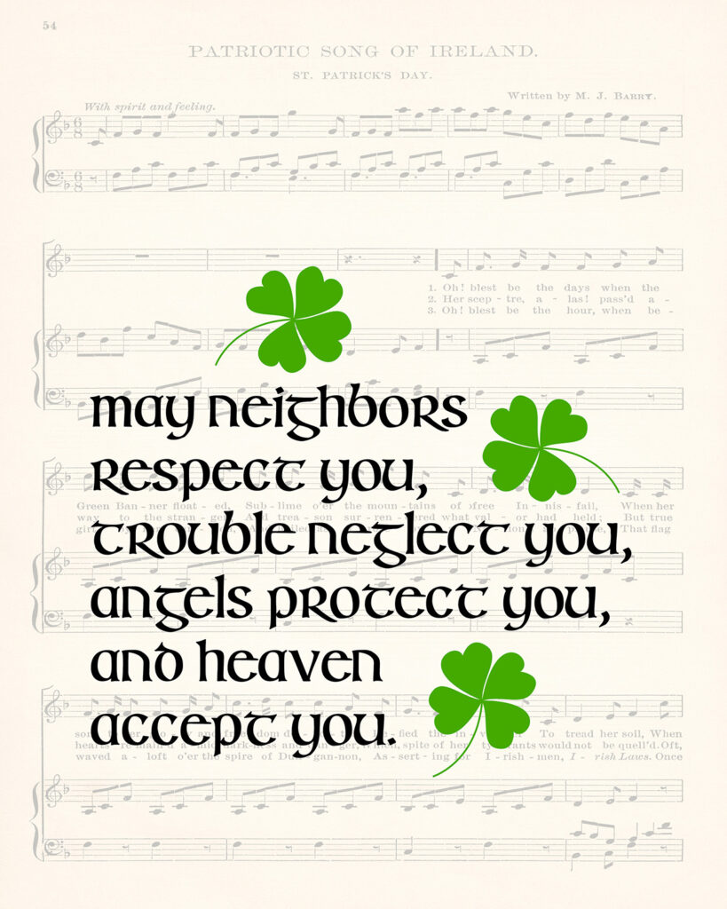 Free Printable Irish Proverbs Wall Art • Rose Clearfield