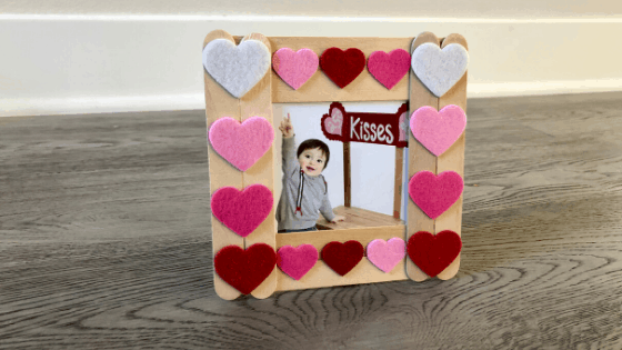 Popsicle Stick Picture Frame for Valentine's Day Mom Brite