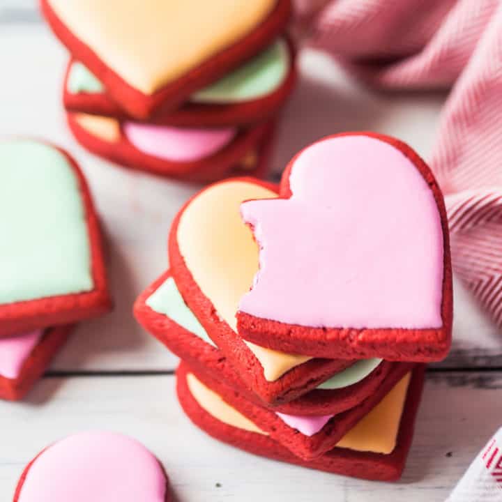 Red Velvet Sugar Cookies Baking a Moment