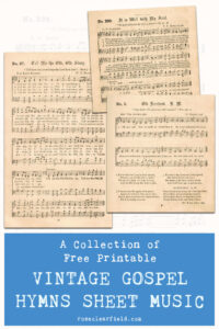 A Collection of Free Printable Vintage Gospel Hymns Sheet Music