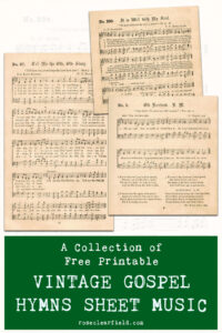 A Collection of Free Printable Vintage Gospel Hymns Sheet Music