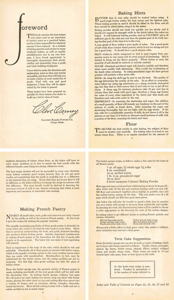 Cakes and Pastries Intro Pages Collage