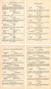 Cakes and Pastries Recipe Pages Collage