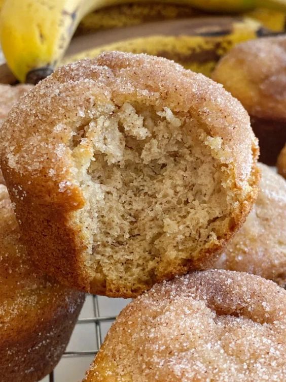 Cinnamon Banana Bread Muffins Together as Family