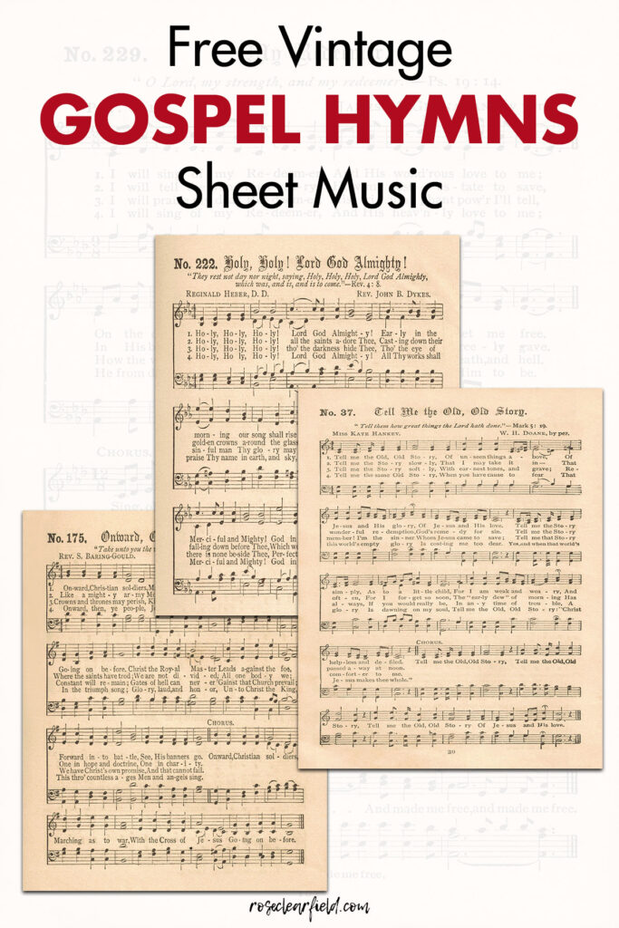 Free Vintage Gospel Hymns Sheet Music