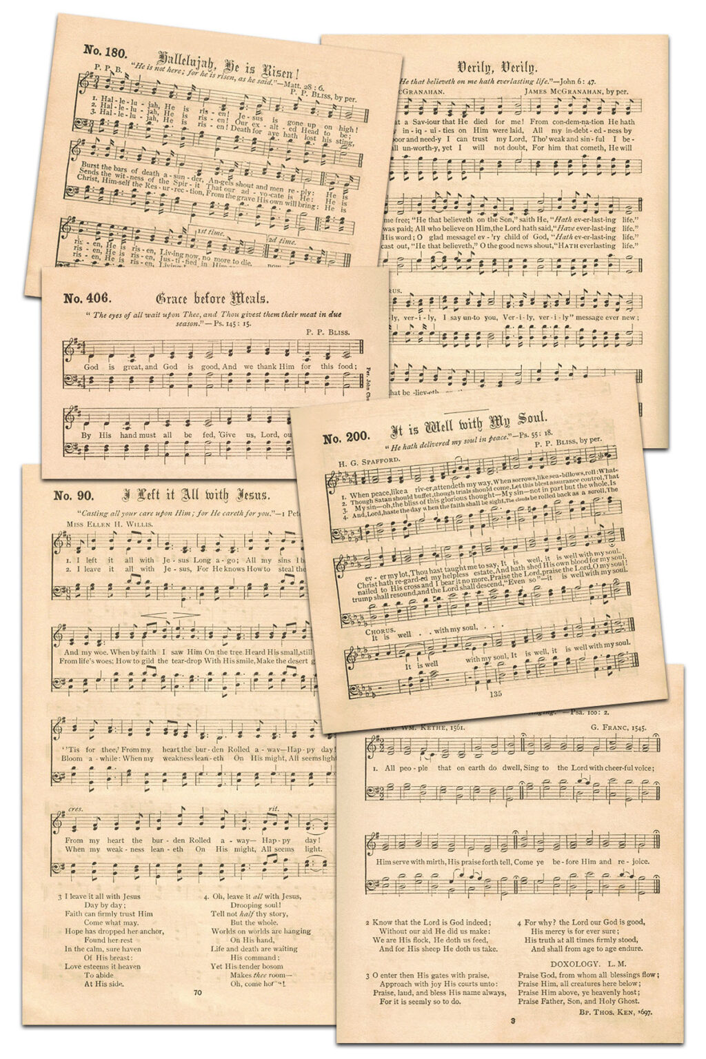 Free Printable Vintage Gospel Hymns Sheet Music • Rose Clearfield