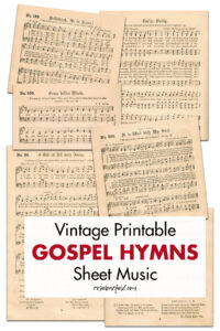Vintage Printable Gospel Hymns Sheet Music