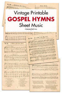 Vintage Printable Gospel Hymns Sheet Music