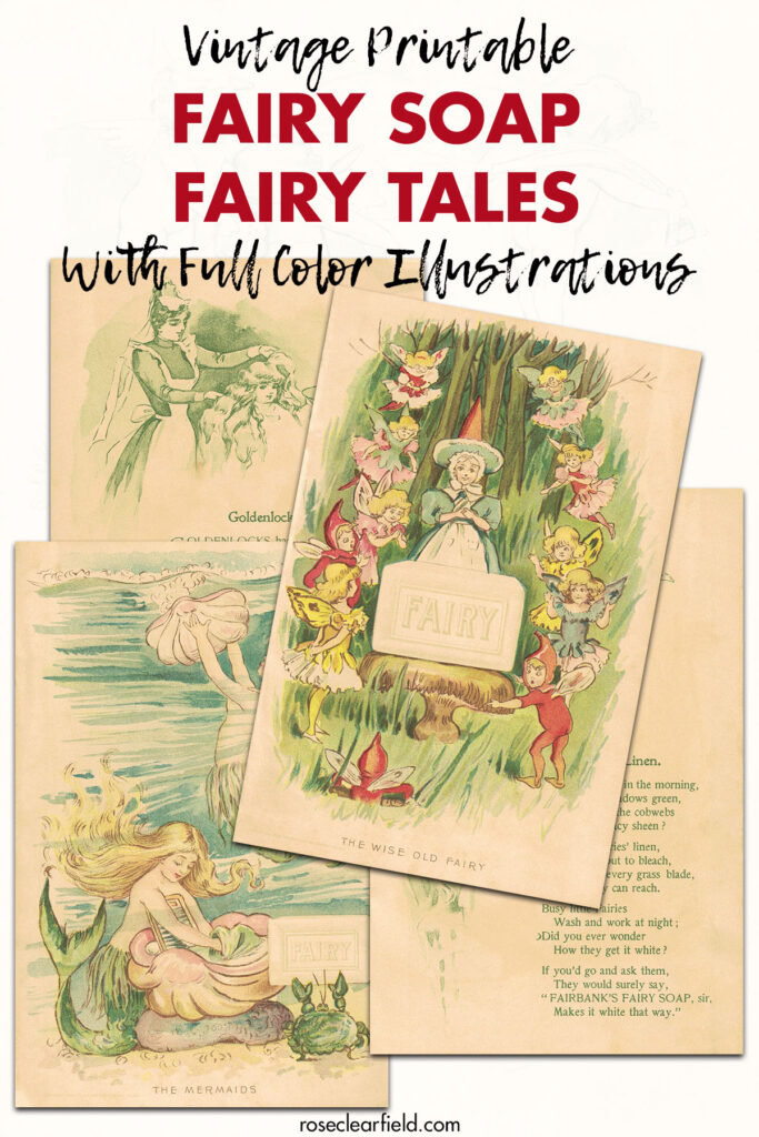 Vintage Printable Fairy Soap Fairy Tales with Full Color Illustrations