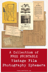 A Collection of Free Printable Vintage Film Photography Ephemera