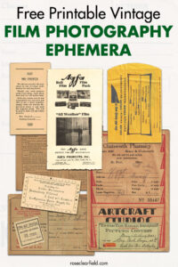 Free Printable Vintage Film Photography Ephemera