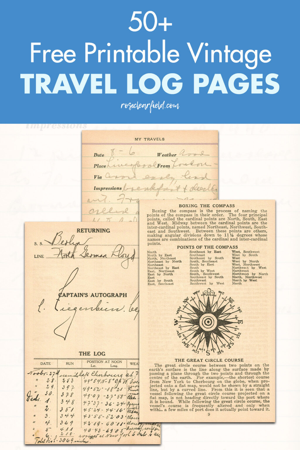 50 Free Vintage Dictionary Page Printables • Rose Clearfield