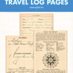 50+ Free Printable Vintage Travel Log Pages