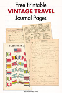 Free Printable Vintage Travel Journal Pages