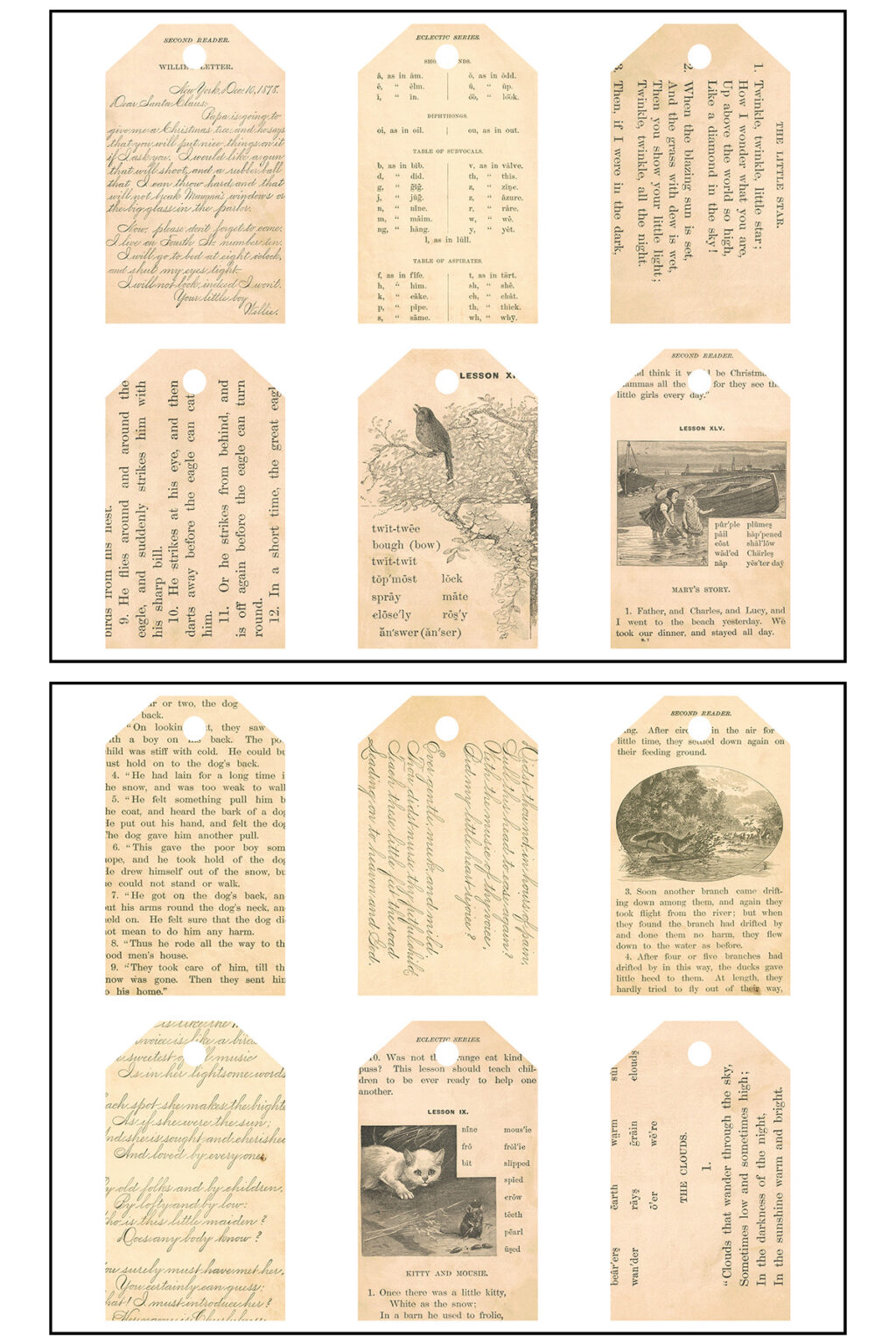 Free Printable McGuffey's Second Eclectic Reader Pages • Rose Clearfield