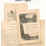 20 Free Printable Vintage Reader Book Pages