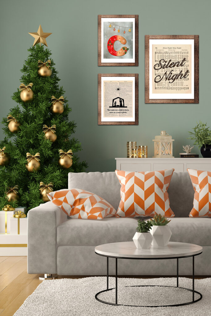 Christmas Wall Art Mockup