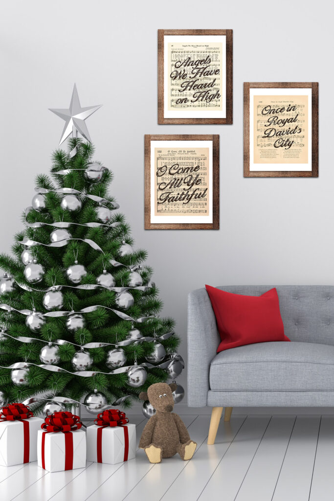 Christmas Wall Art Mockup