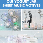 Easy DIY Project Upcycled Oui Yogurt Jar Sheet Music Votives