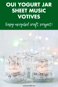 Oui Yogurt Jar Sheet Music Votives