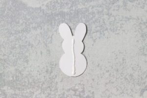 Gluing Scrapbook Bunnies