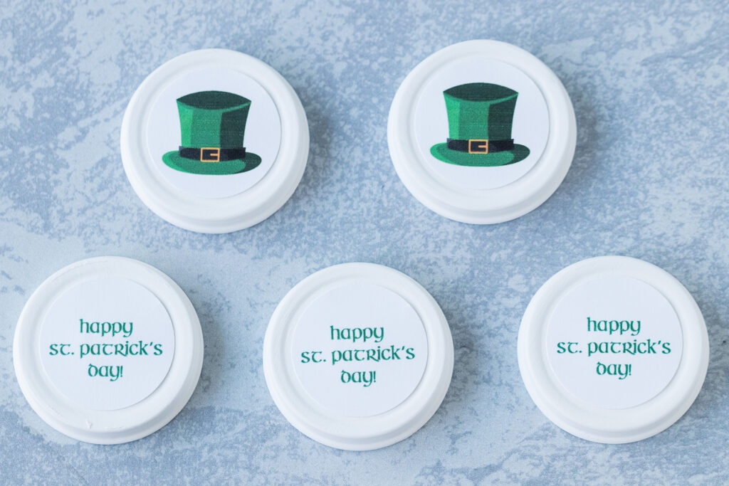 St. Patrick's Day Treat Jar Lids with Toppers