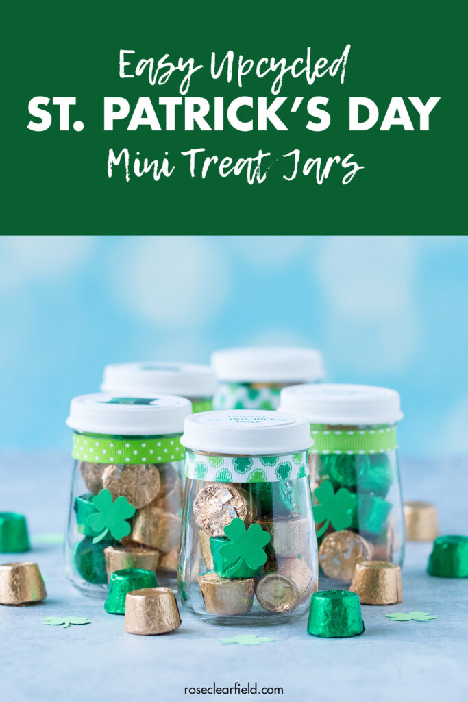 Easy Upcycled St. Patrick's Day Mini Treat Jars