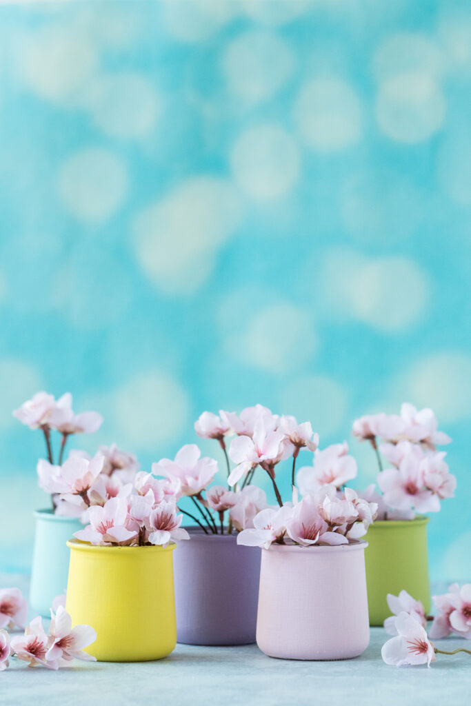 Upcycled Oui Yogurt Jar Pastel Vases