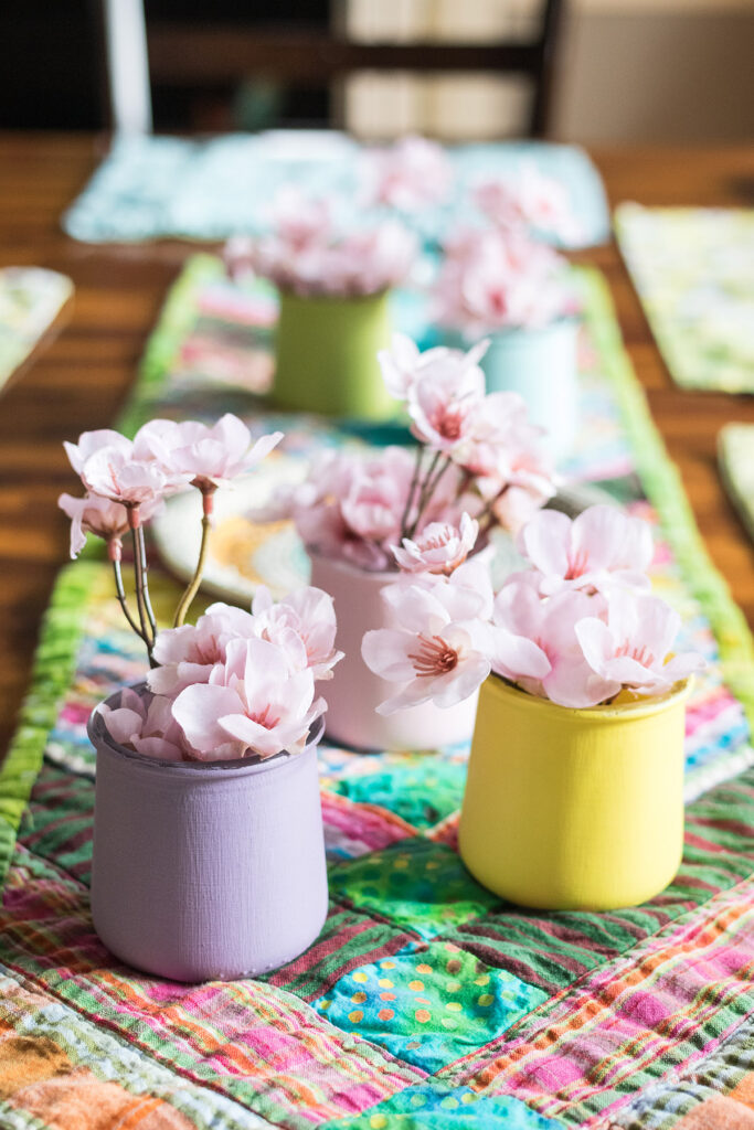 Upcycled Oui Yogurt Jar Pastel Vases