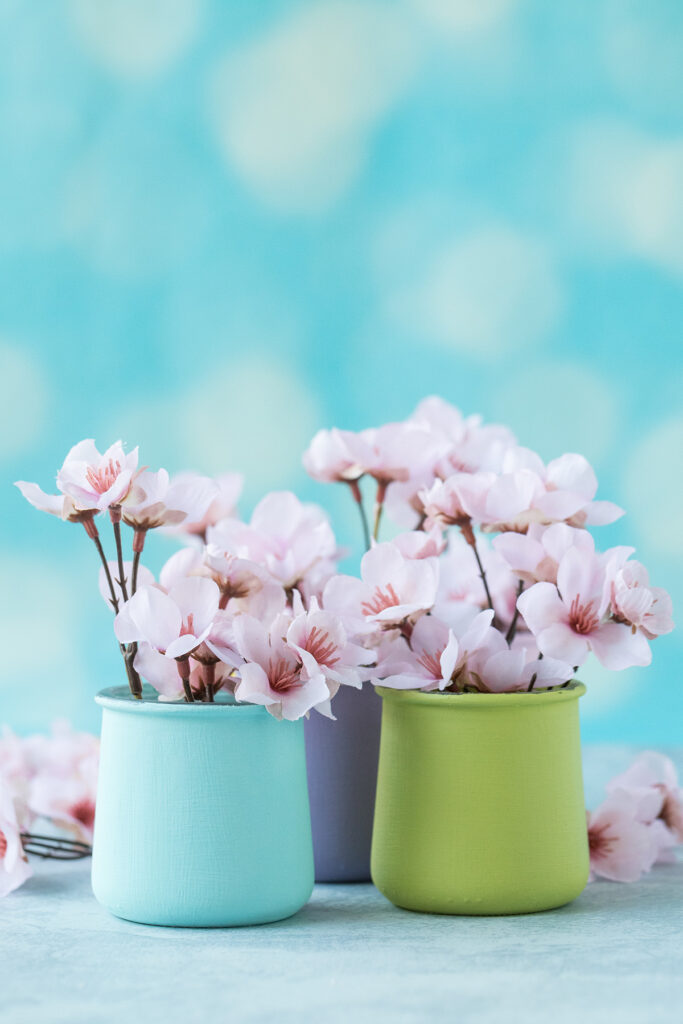 Upcycled Oui Yogurt Jar Pastel Vases