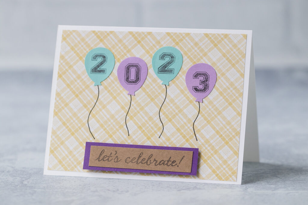 Let's Celebrate Graduation Year on Balloons Greeting Card