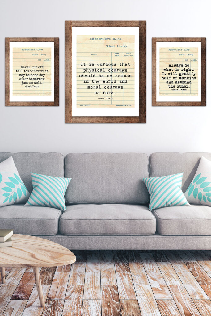 Living Room With Mark Twain Quotes