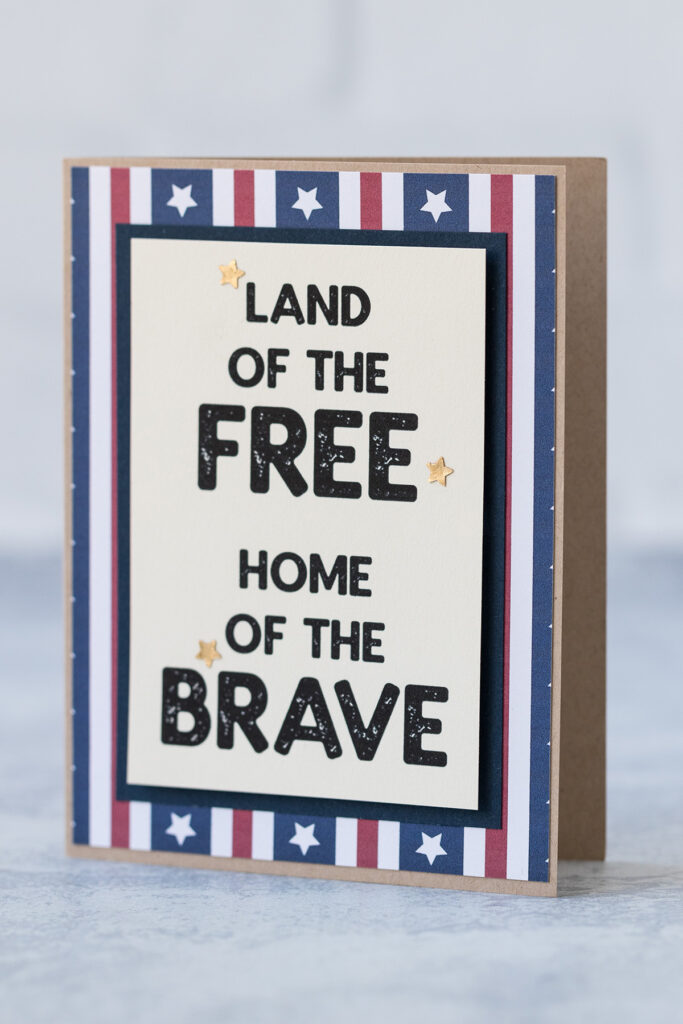 Land of the Free Home of the Brave Greeting Card