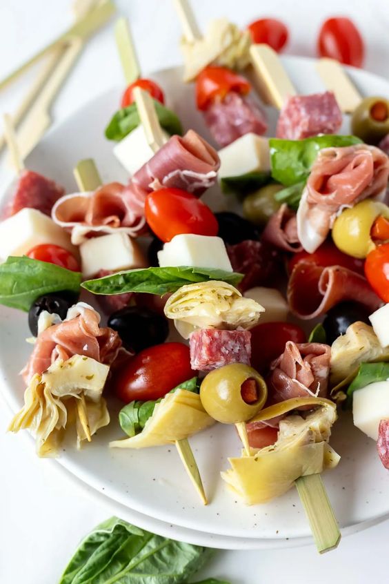 Antipasto Skewers Wonky Wonderful