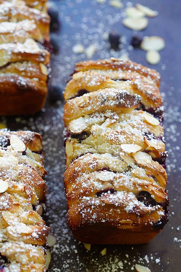 Blueberry Cream Cheese Pull Apart Bread Rasa Malaysia