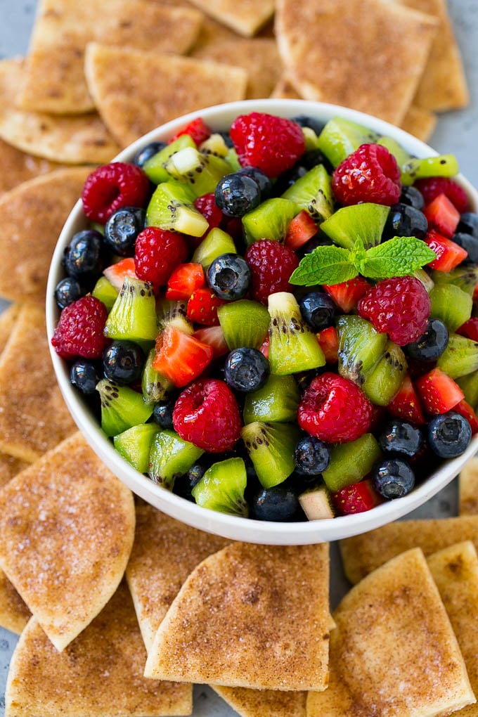 Fruit Salsa With Cinnamon Chips Dinner at the Zoo