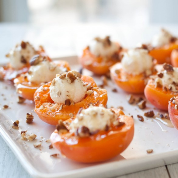 Goat Cheese Stuffed Apricots With Honey Domestic Fits