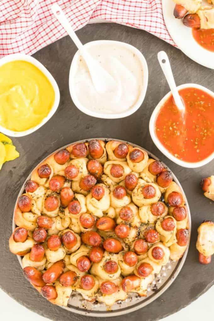 Pull Apart Pigs in a Blanket With Condiments Princess Pinky Girl